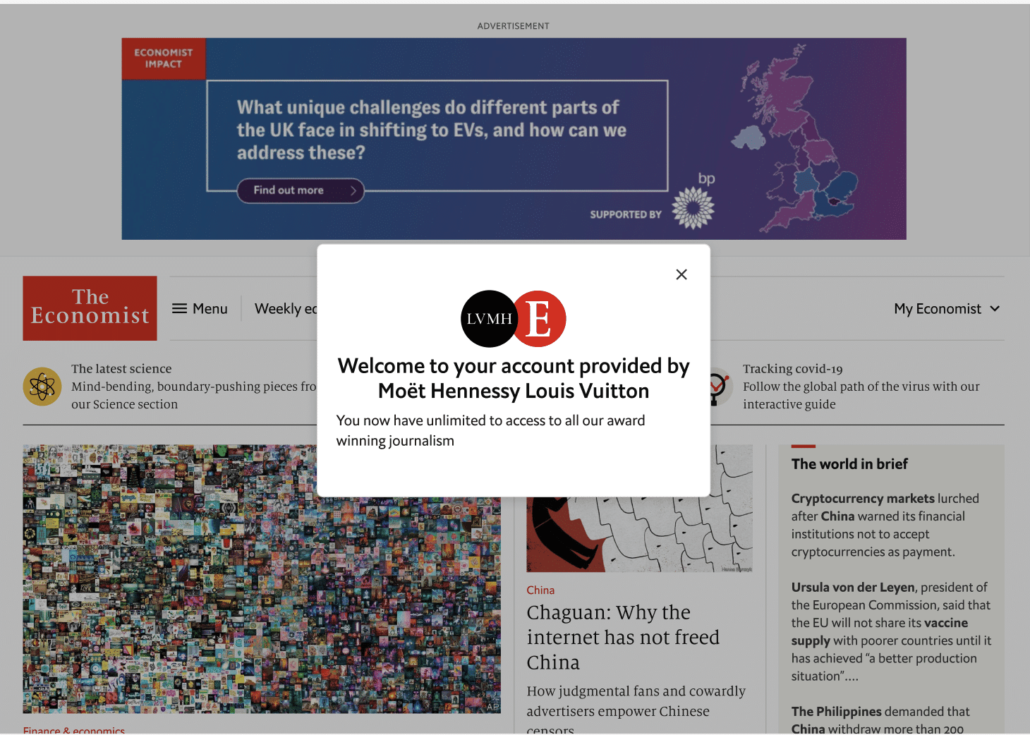 Economist Custom Onboarding