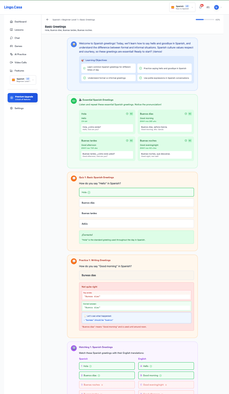 Lingo Casa - Language Learning App